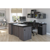 Bestar Norma U-Shaped Desk, Black & Bark Gray 181851-000018